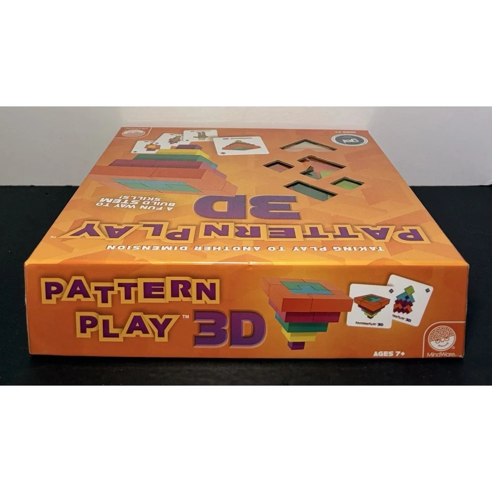 MindWare 3D Pattern Play Color Learn Through Play Wooden Blocks Ages 3+